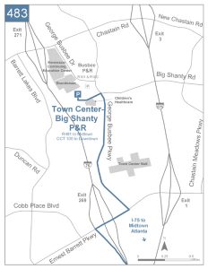Town Center/Big Shanty Park and Ride detail map