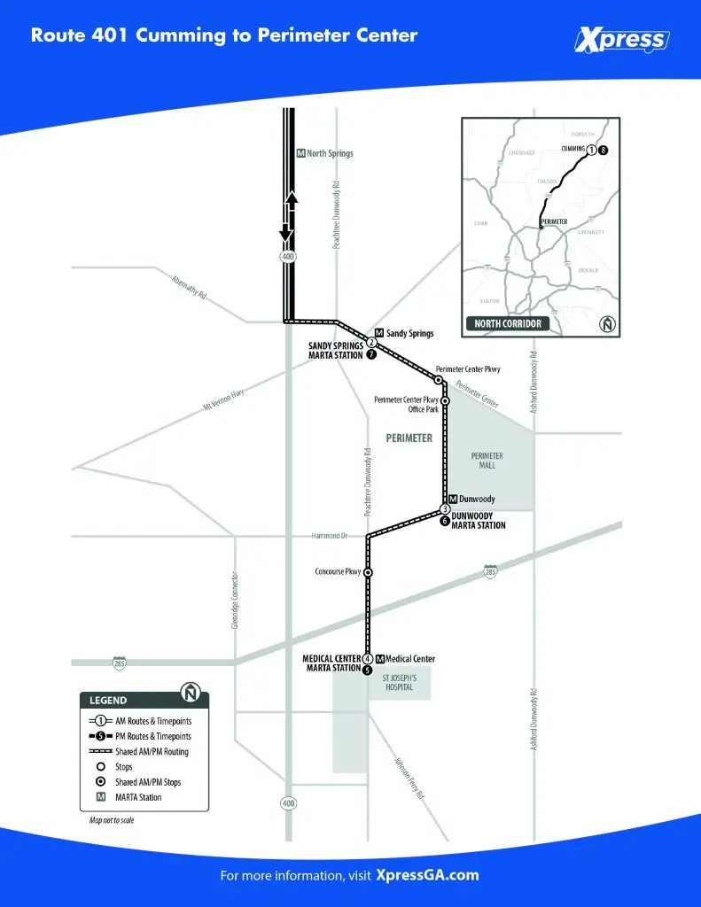 Map of Route 401