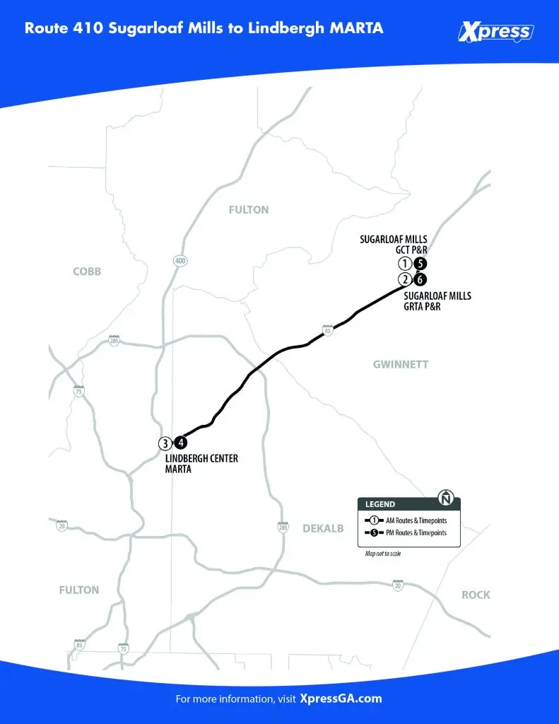 Map of Route 410