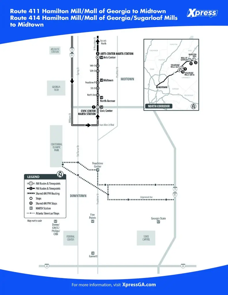 Xpress Route 411 and 414