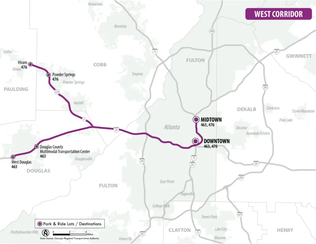 Map of West Corridor