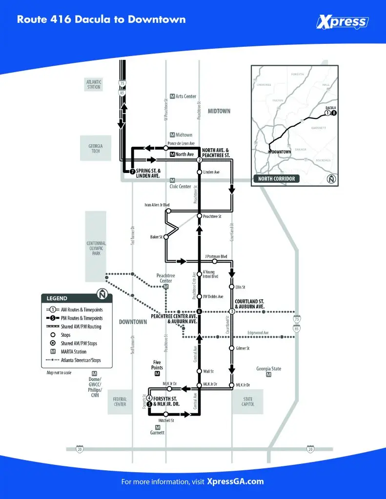 Map of Route 416