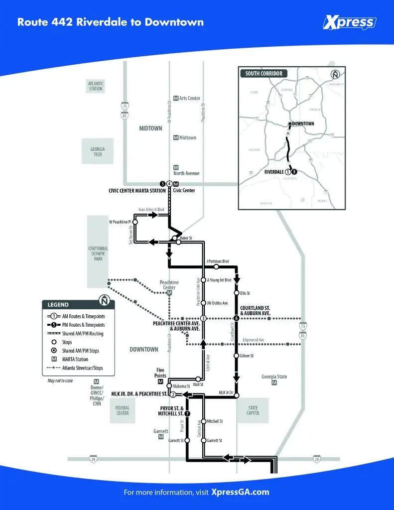 Map of Route 442