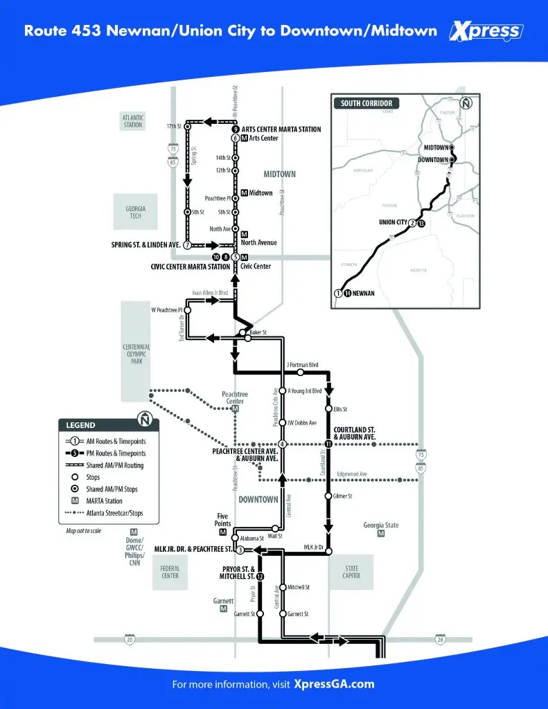 Map of Route 453