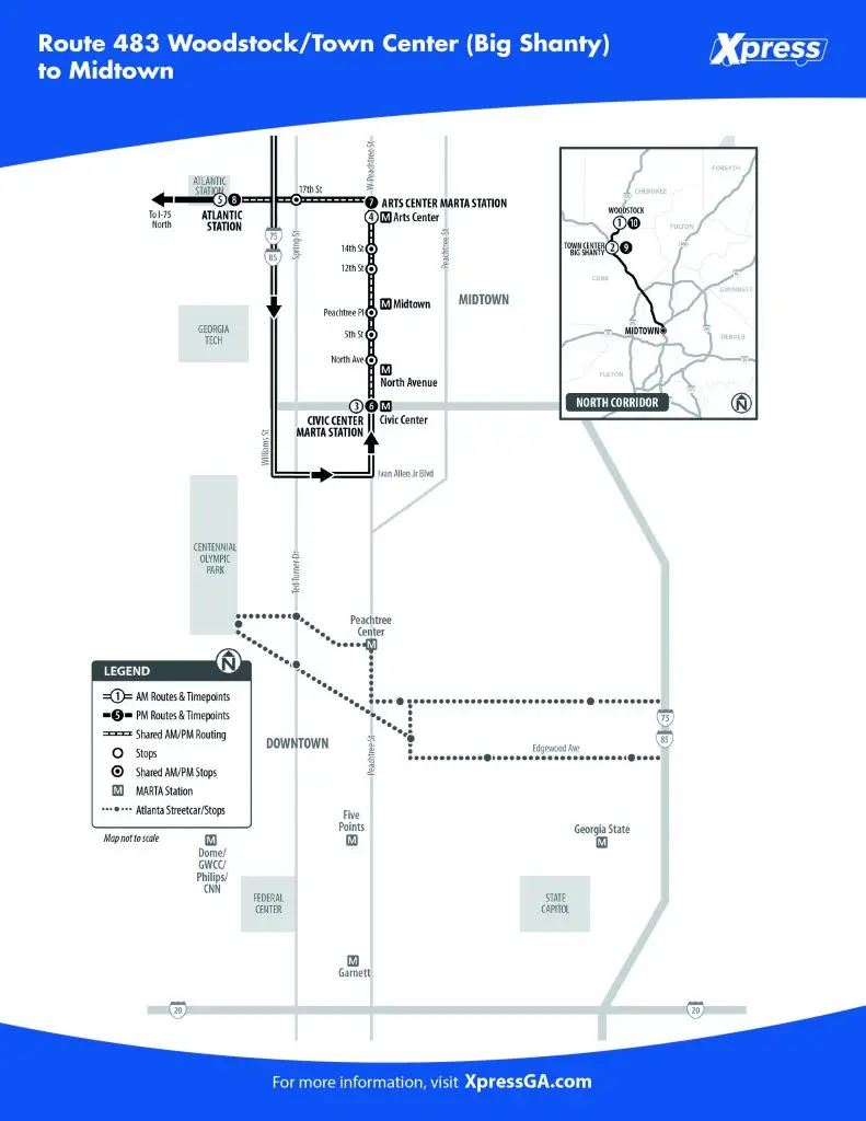 Map of route 483