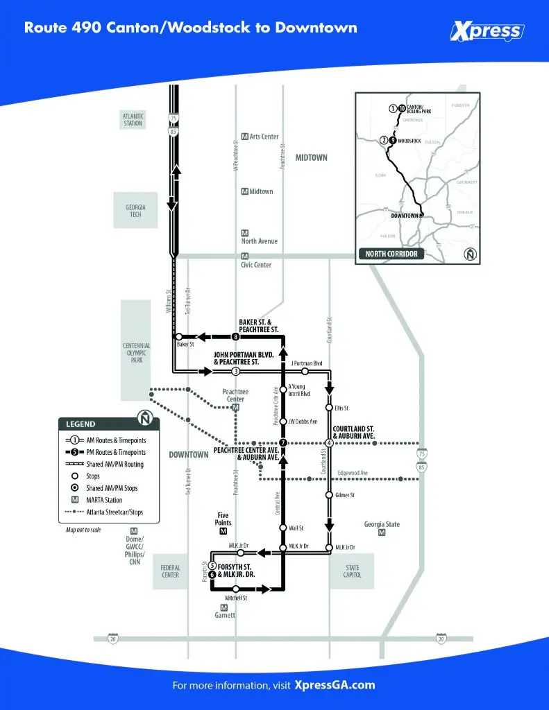 Map of route 490